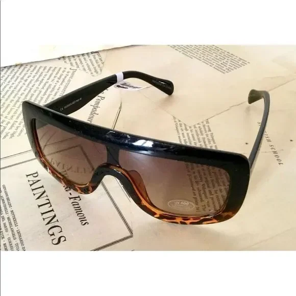 Free People Sunglasses Shield Tortoise Brown Len - Picture 3 of 4